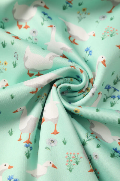 Mint Green Duck Swing Dress