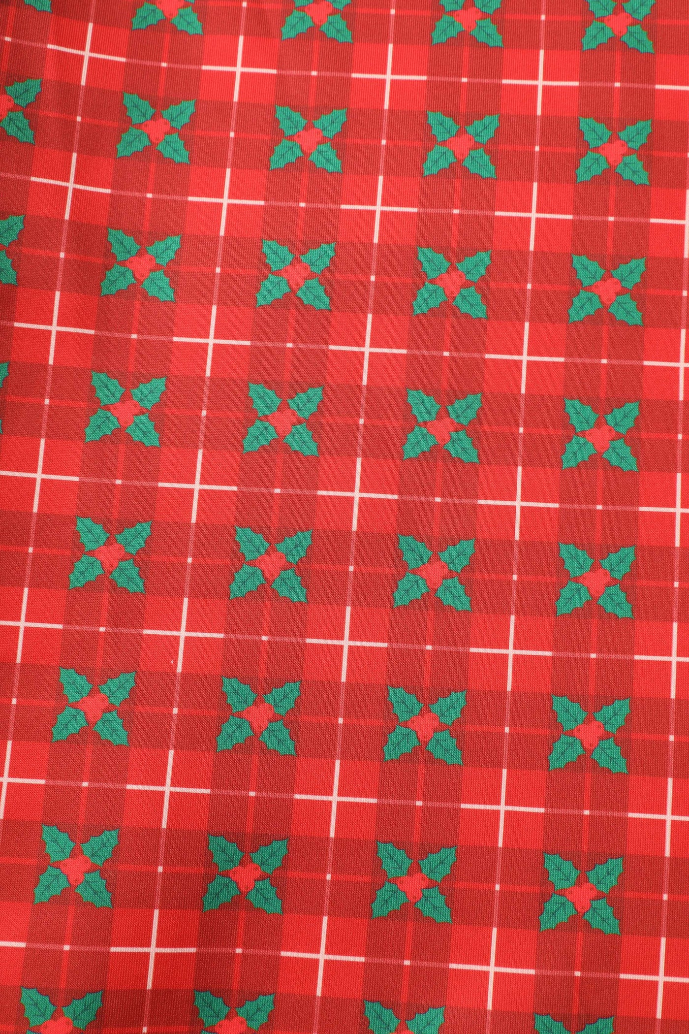Pattern of Mistletoe Plaid Midi Dress