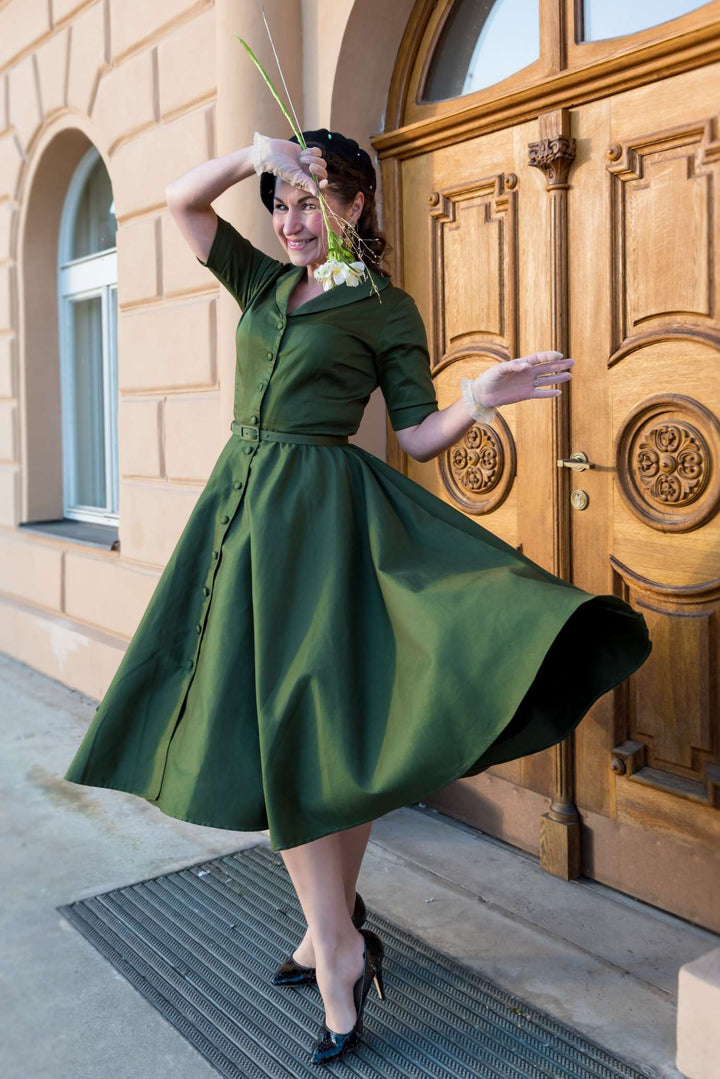 military green shirt dress Army Full Circle Peter Jackson | Smart. Crafted with quality materials Champagne / Beige Size:6 - Bust 34