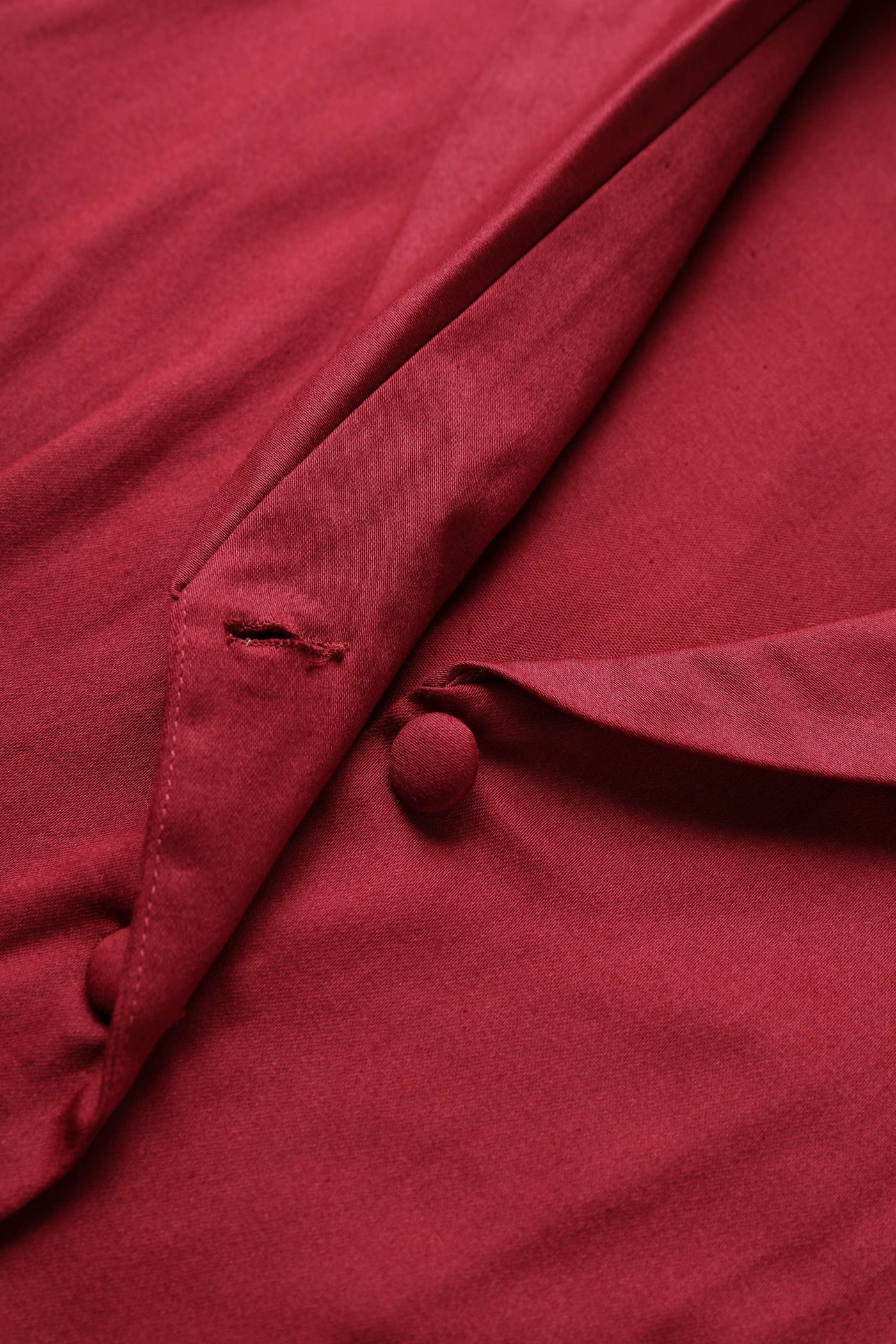 Button detail of Mollie Scarlette Red Full Circle Shirt Dress