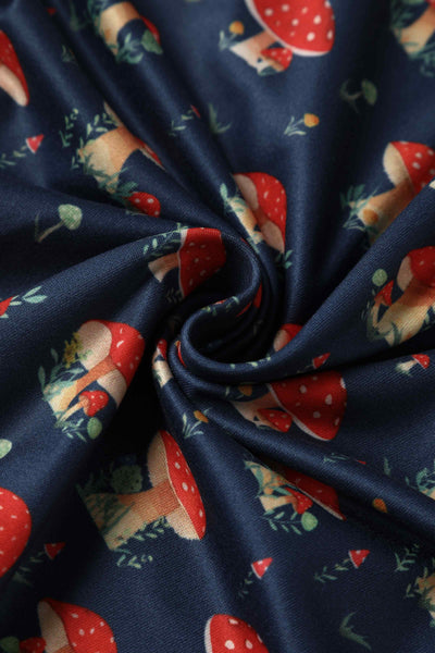 Close up view of Mushroom Long Sleeved Dress
