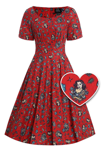 Nautical Sailor 50s Style Dress