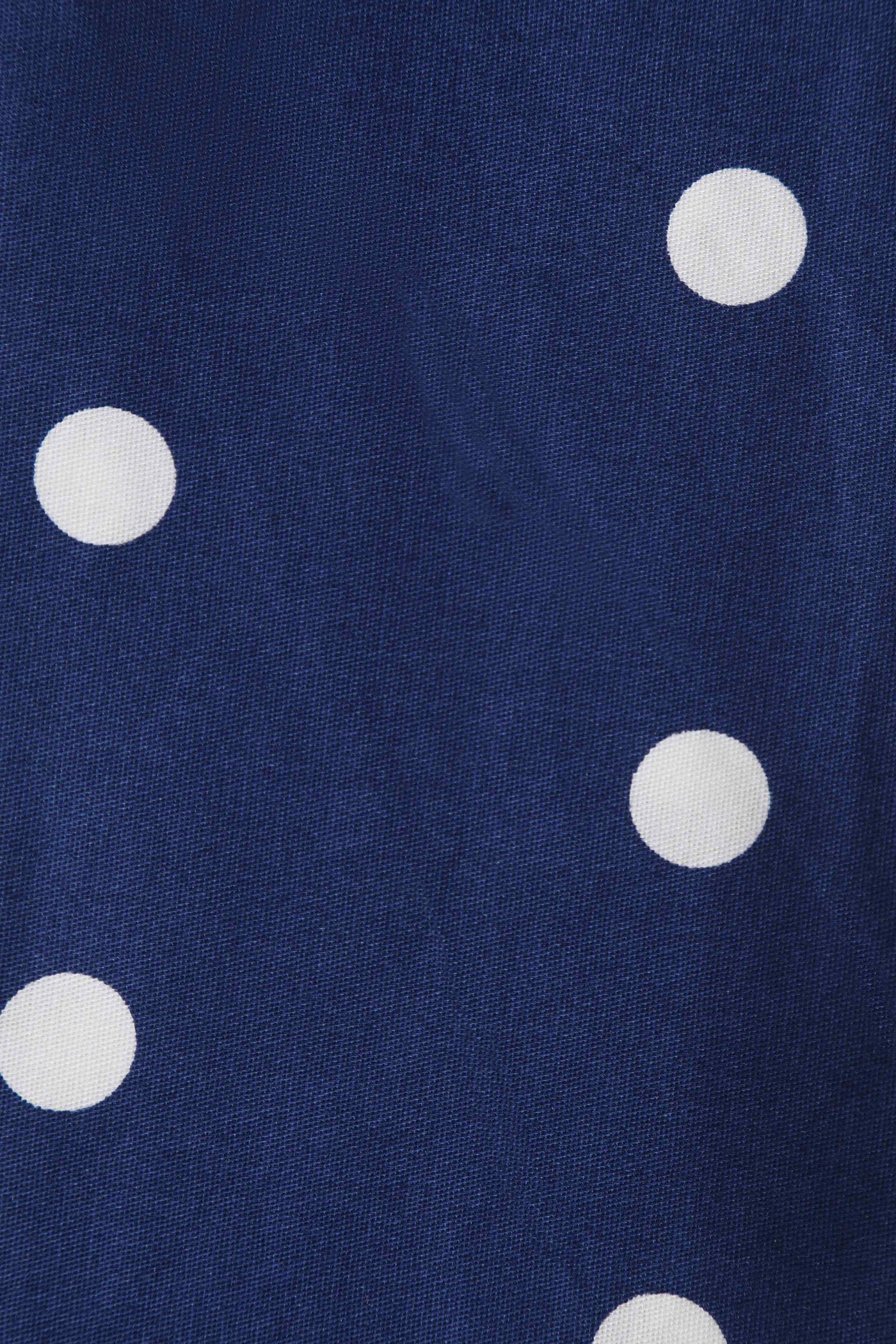 Navy and white polka dot headband