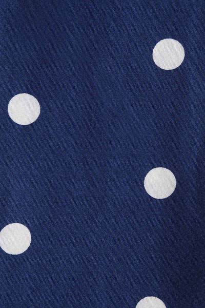 Navy and white polka dot headband