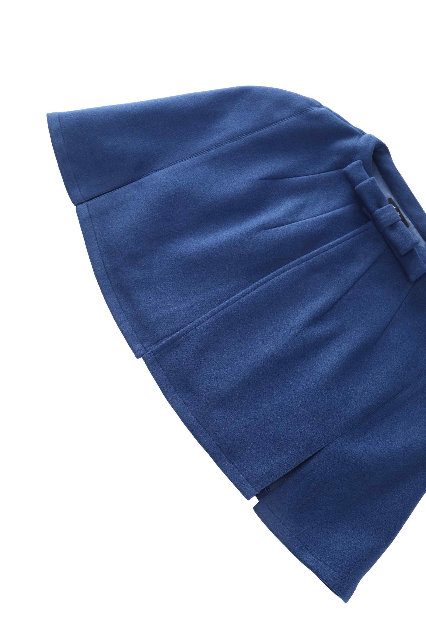 Close up view of Navy Blue Cape Jacket