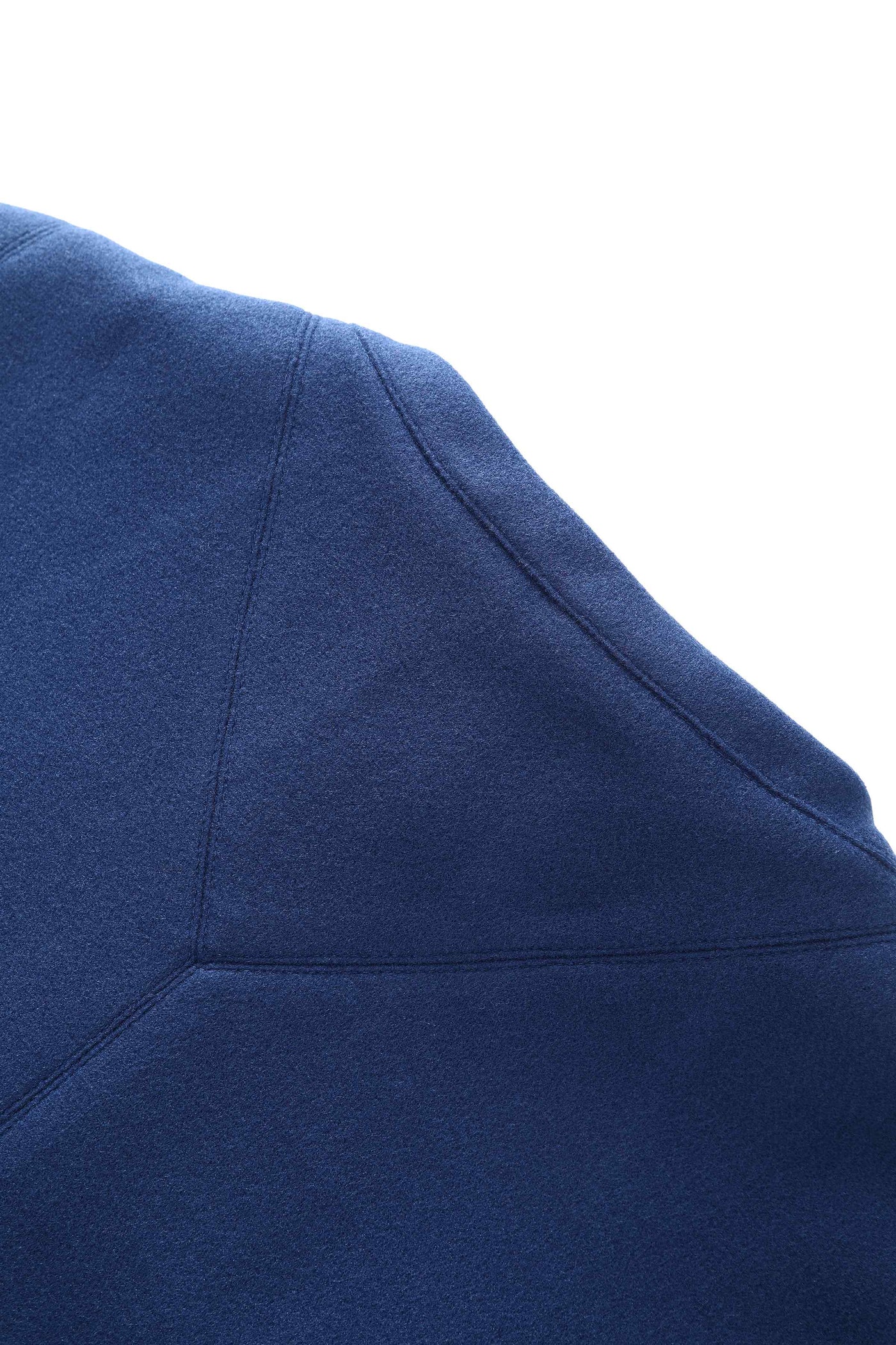 Close up view of Navy Blue Cape Jacket