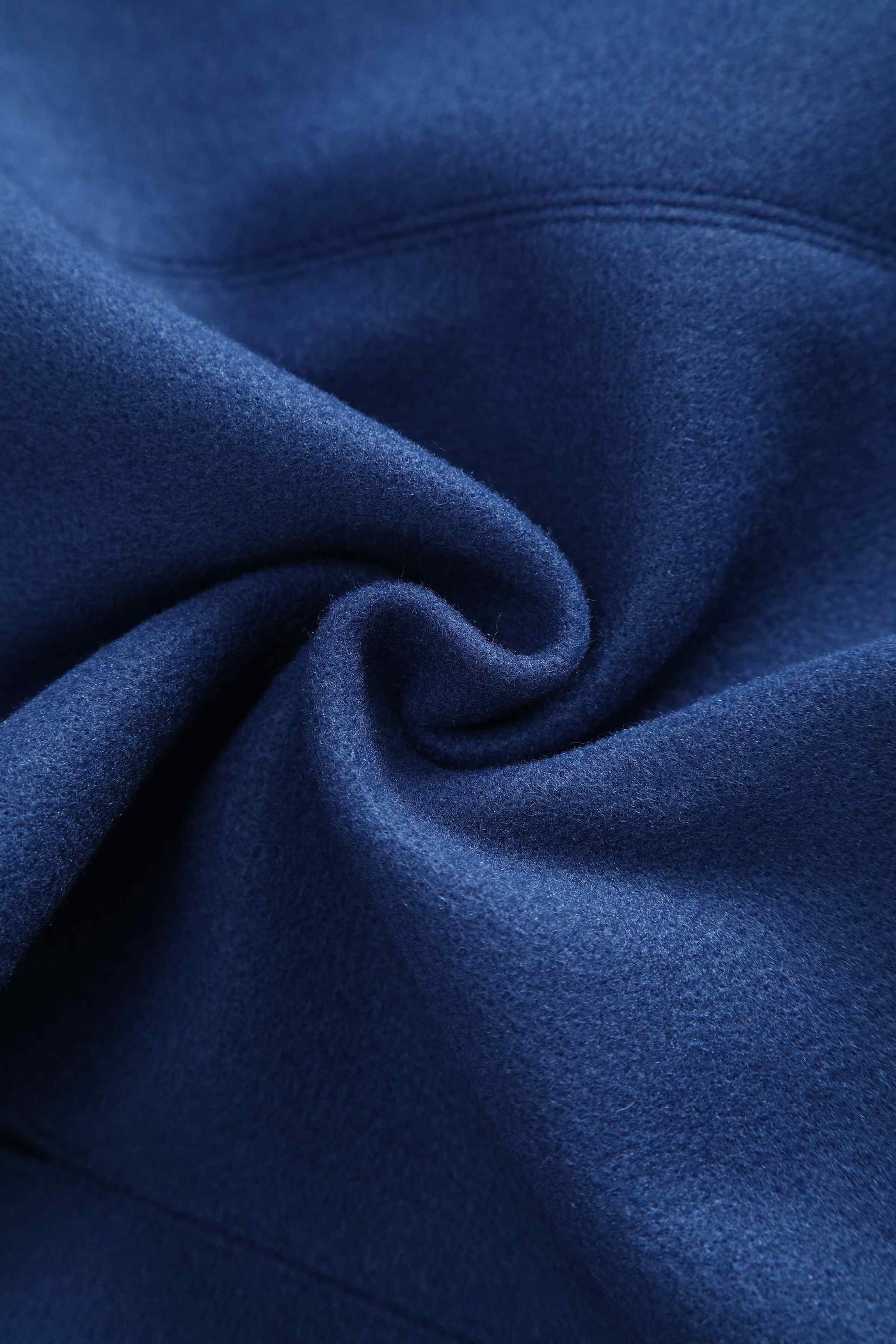 Close up view of Navy Blue Cape Jacket
