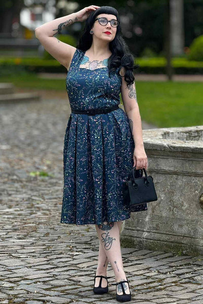 Navy Blue Meadow Dress