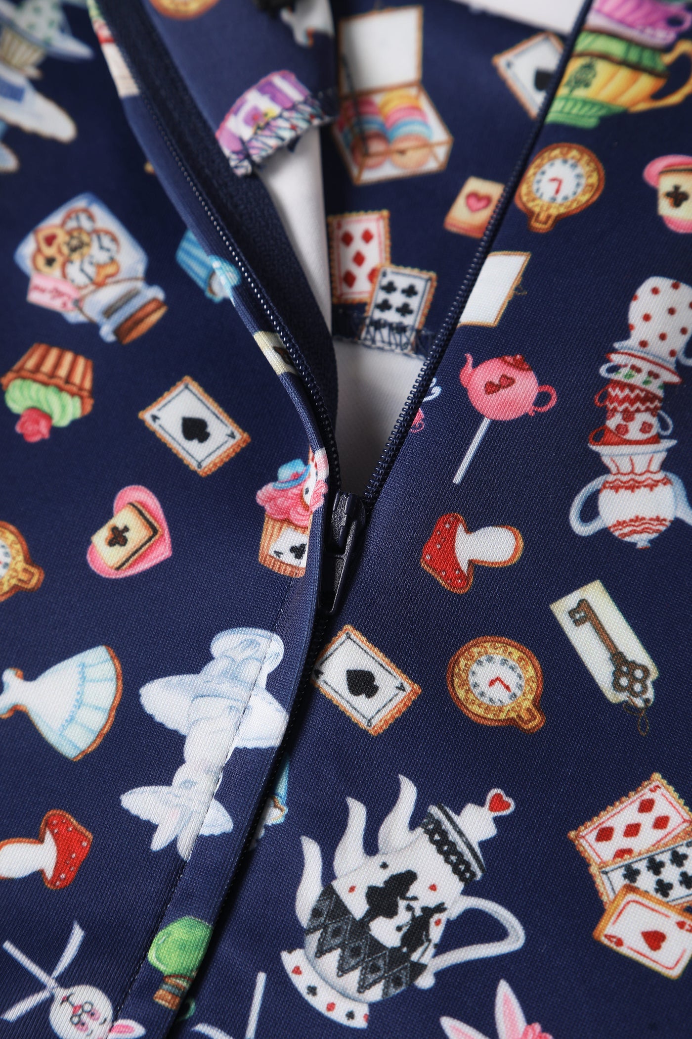 Navy Blue Alice in Wonderland Swing Dress