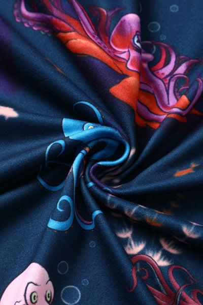 Navy Octopus Long Sleeved Dress