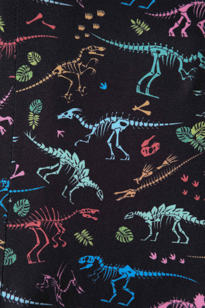 Close up view of Off Shoulder Black Fossil Top