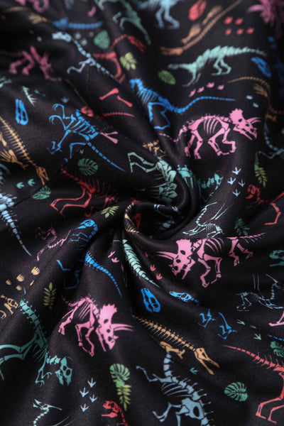 Close up view of Off Shoulder Black Fossil Top
