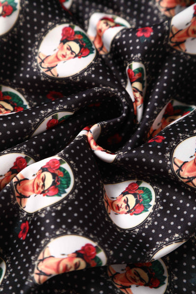 Close up view of Frida Off Shoulder Dress