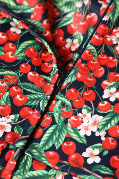 Close up view of Red Berry Off Shoulder Dress