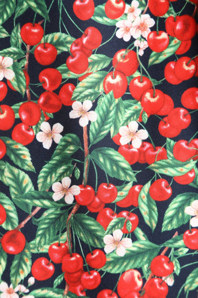 Close up view of Red Berry Off Shoulder Dress