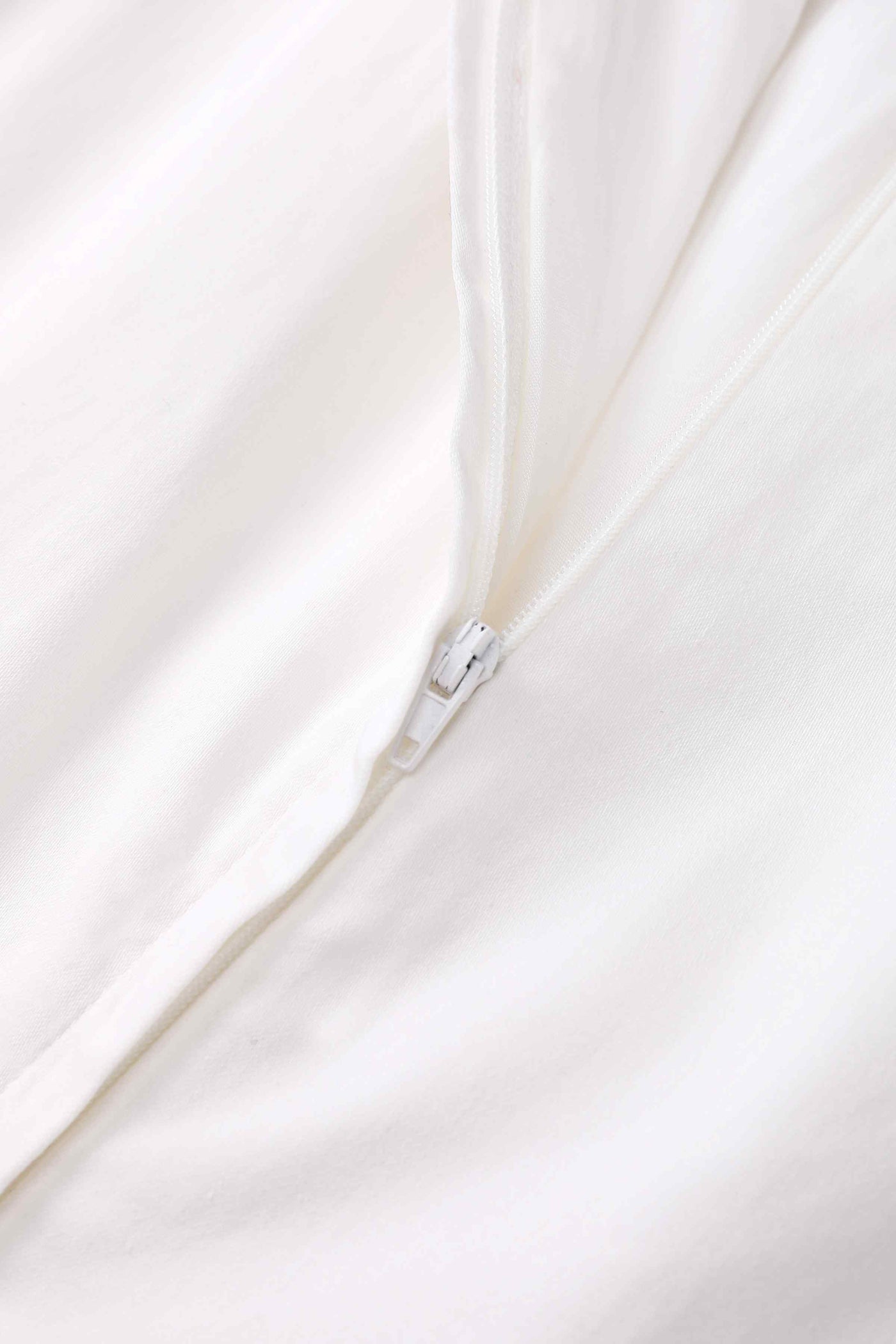 Zipper of Susan One Shoulder White Swing Dress