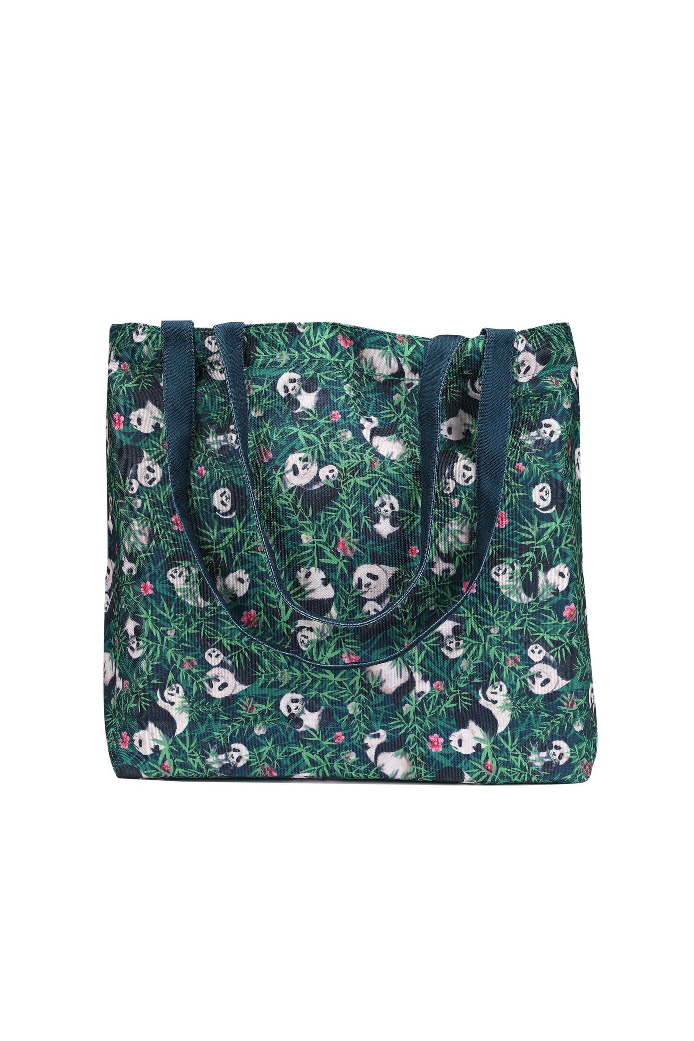 Panda & Bamboo Print Shopping Tote Bag