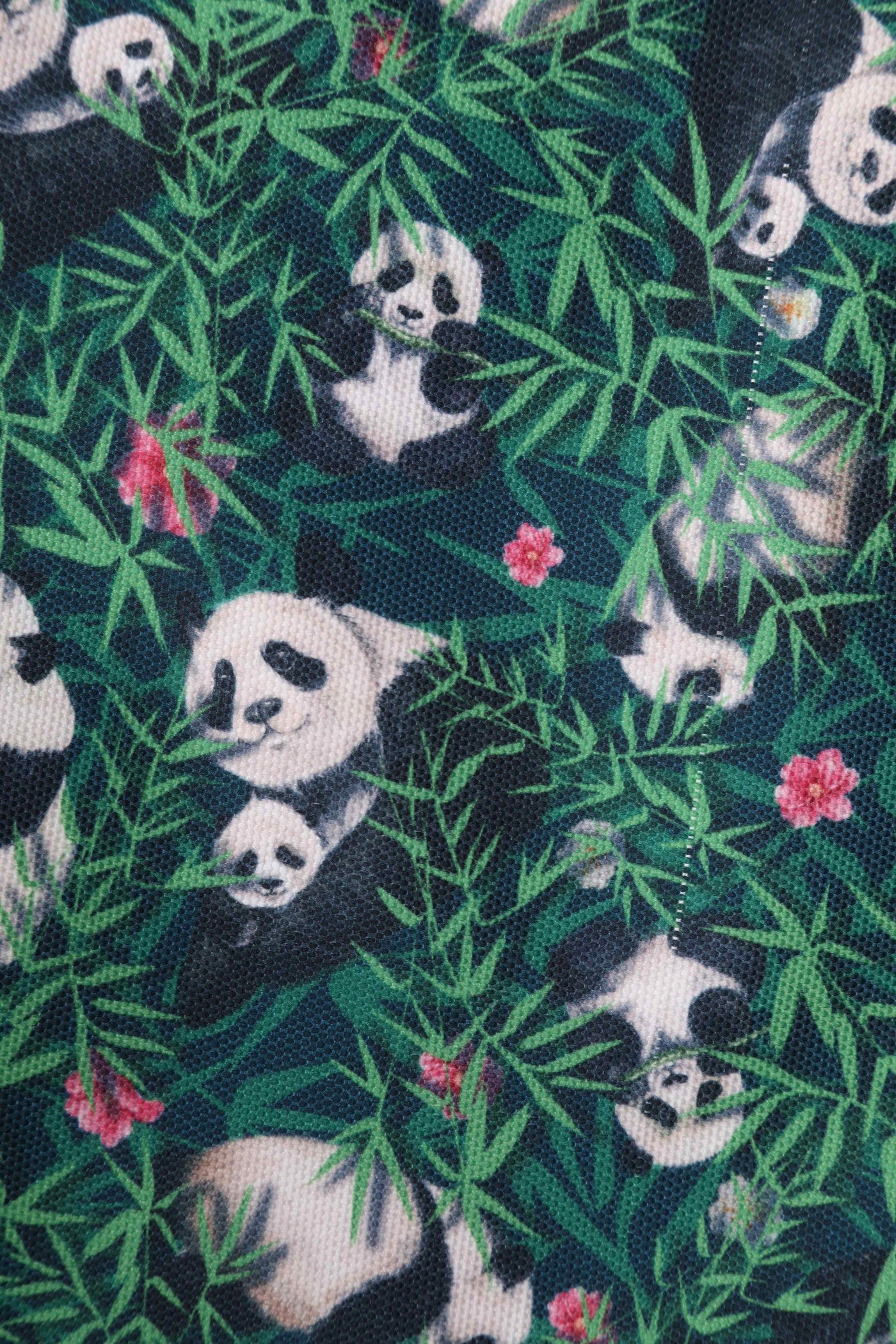 Panda & Bamboo Print Shopping Tote Bag