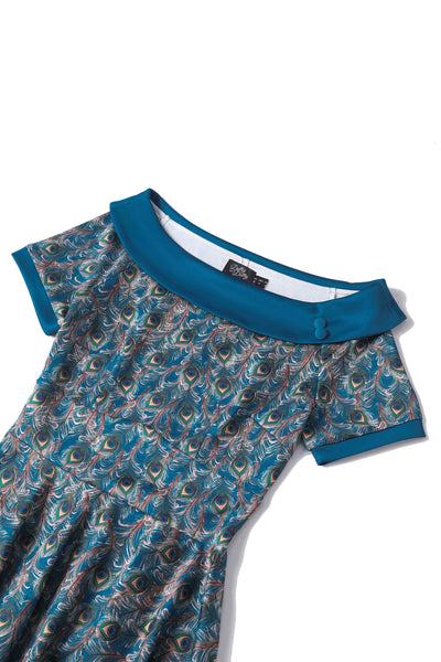Peacock Feather Swing Dress