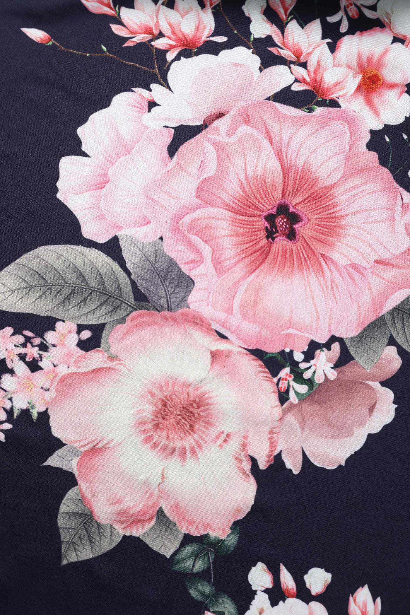 Close up view of Peony Off Shoulder Dress