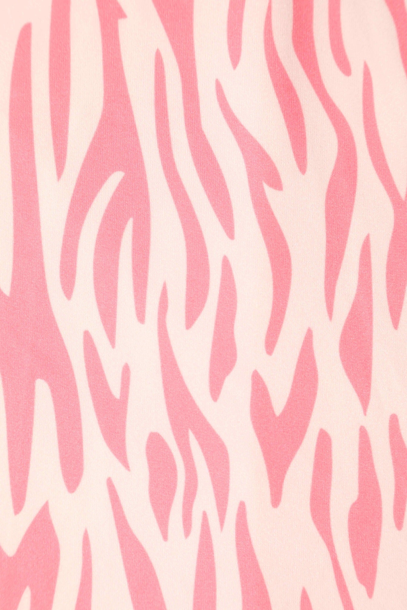Close up view of Pink Animal Print Tea Dress