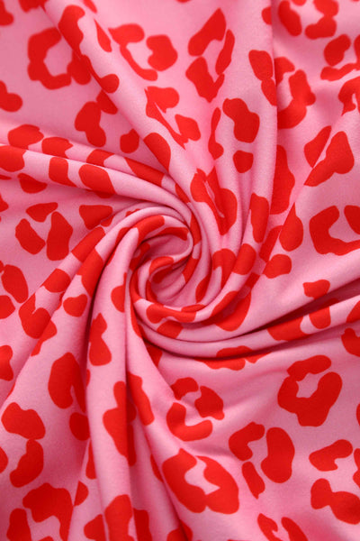 Fabric of Julia Pink Cheetah Print Midi Dress