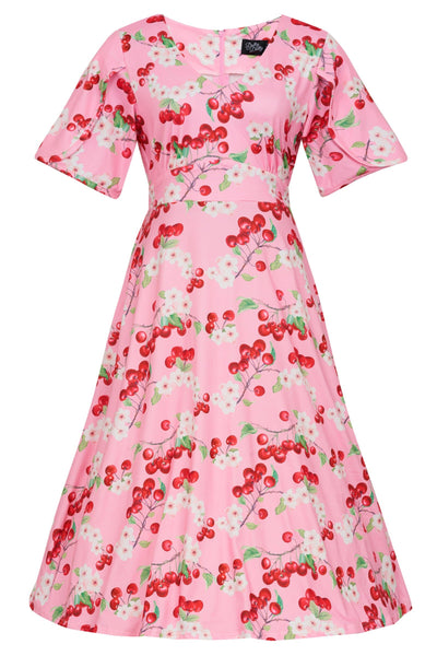 Pink Cherry Petal Sleeve Dress