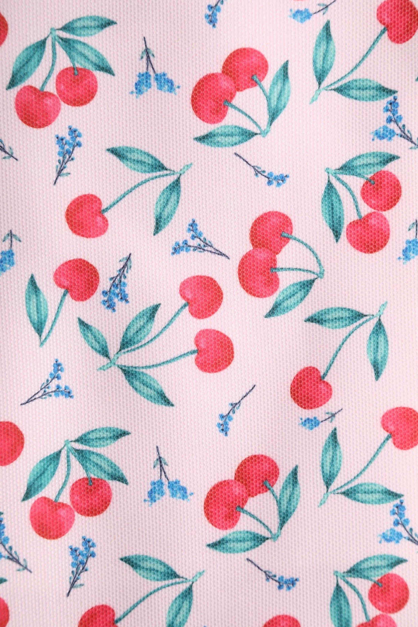 Pink Cherry Print  Shopping Tote Bag