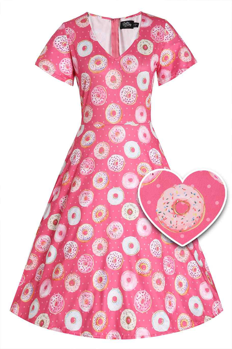 Pink Donut Short Sleeved Dress