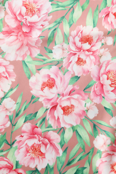 Close up view of Pink Floral Circle Dress