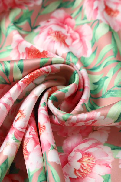 Close up view of Pink Floral Circle Dress