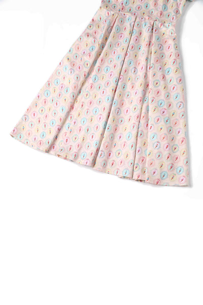 Close up view of Pink Gelato Off Shoulder Dress