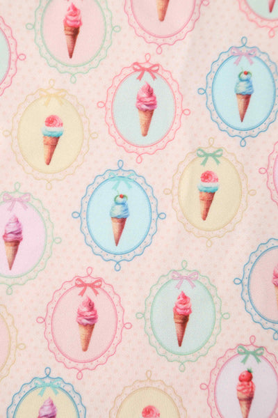 Close up view of Pink Gelato Off Shoulder Dress
