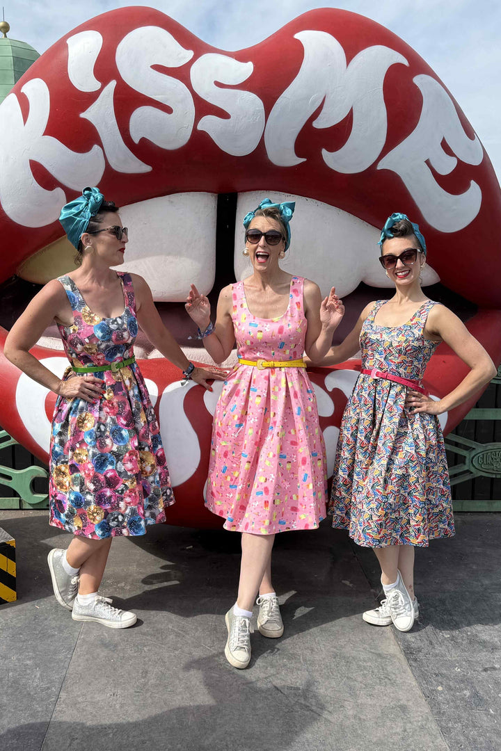 Amanda Pink Ice Lolly Swing Dress Amanda Pink Ice Lolly Swing Dress