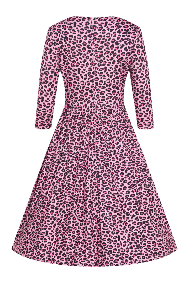 Billie Pink Leopard Print Long Sleeved Dress Billie Pink Leopard Print Long Sleeved Dress