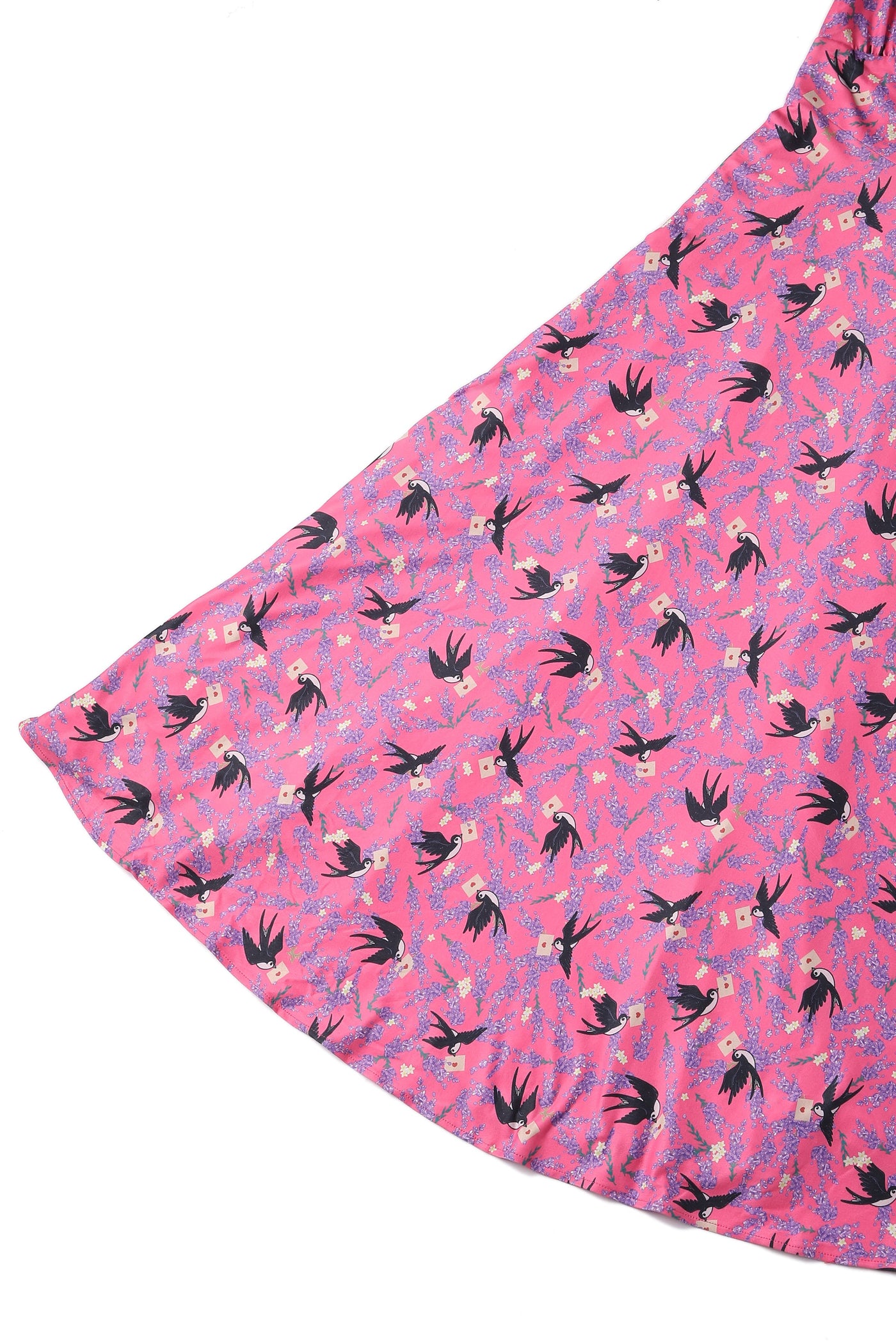 Pink Swallow Sleeved Dress