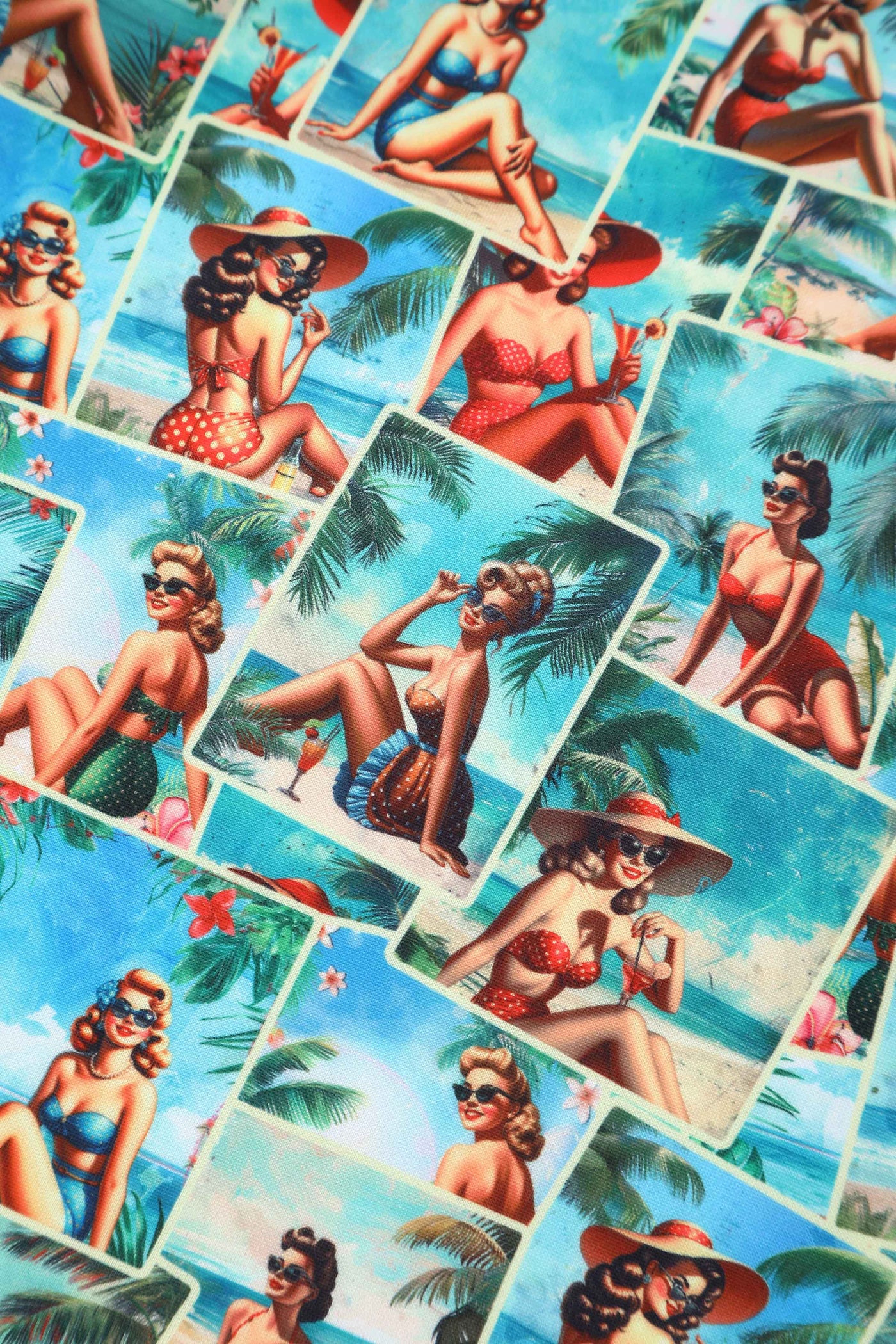 Pattern of Lily Pinup Postcard Off Shoulder Dress