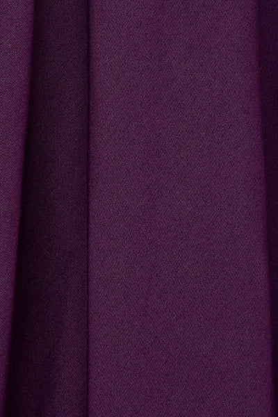 Fabric of Lola Purple Box Pleated Flared Dress