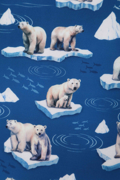 Close up view of Polar Bear Flared Dress