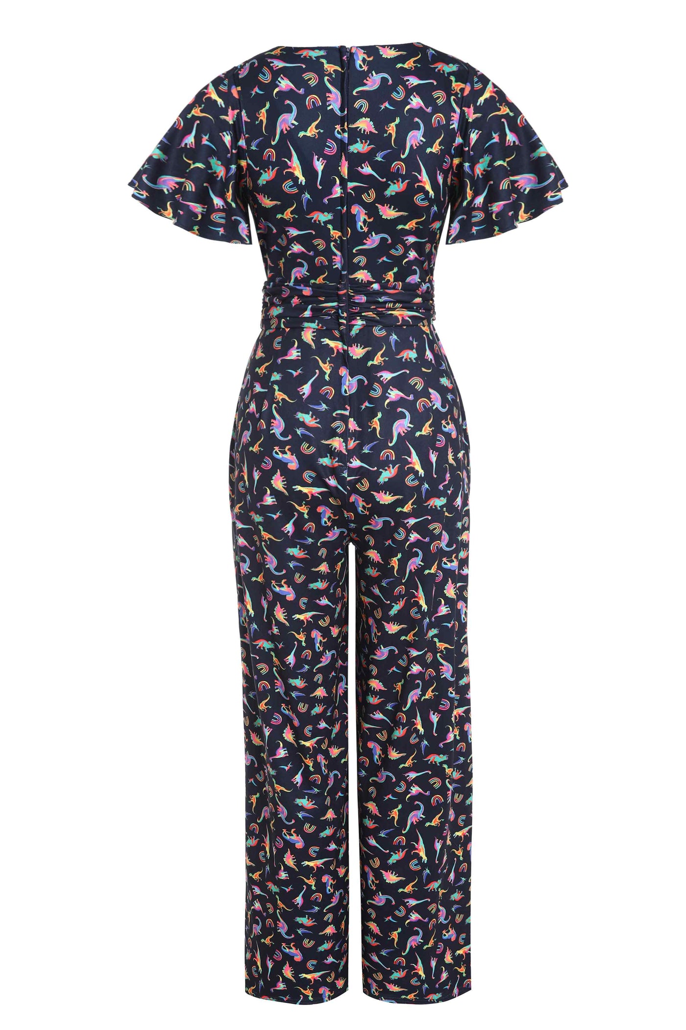 Black jumpsuit rainbow top