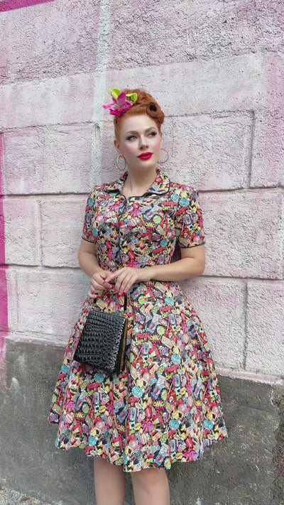 Penelope Pop Art Shirt Dress