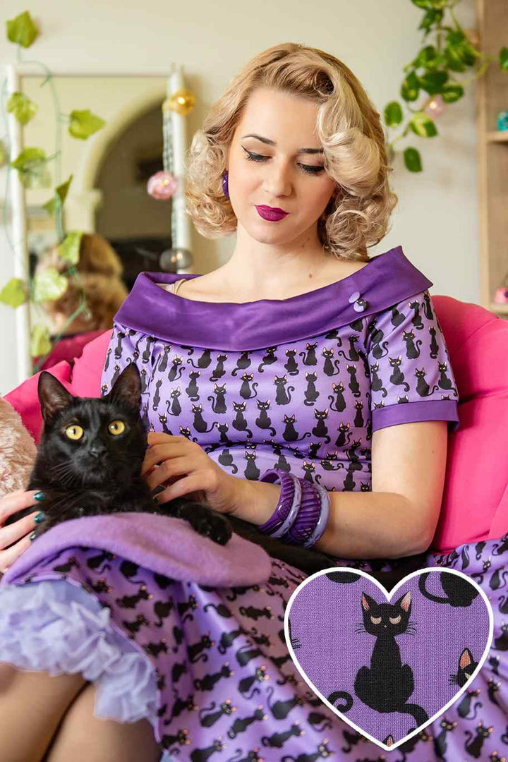 cat black dress Fit And Flare - Adult Size, The effect of this dress is so cute in person with the mesh overlay Little Black Cat Dresses For