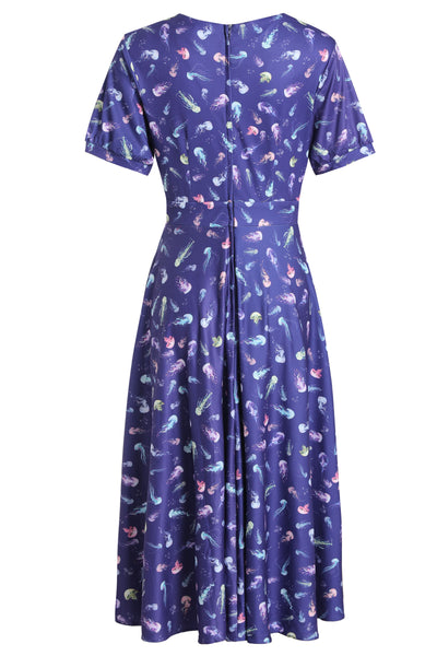 Purple Jellyfish Sleeved Dress