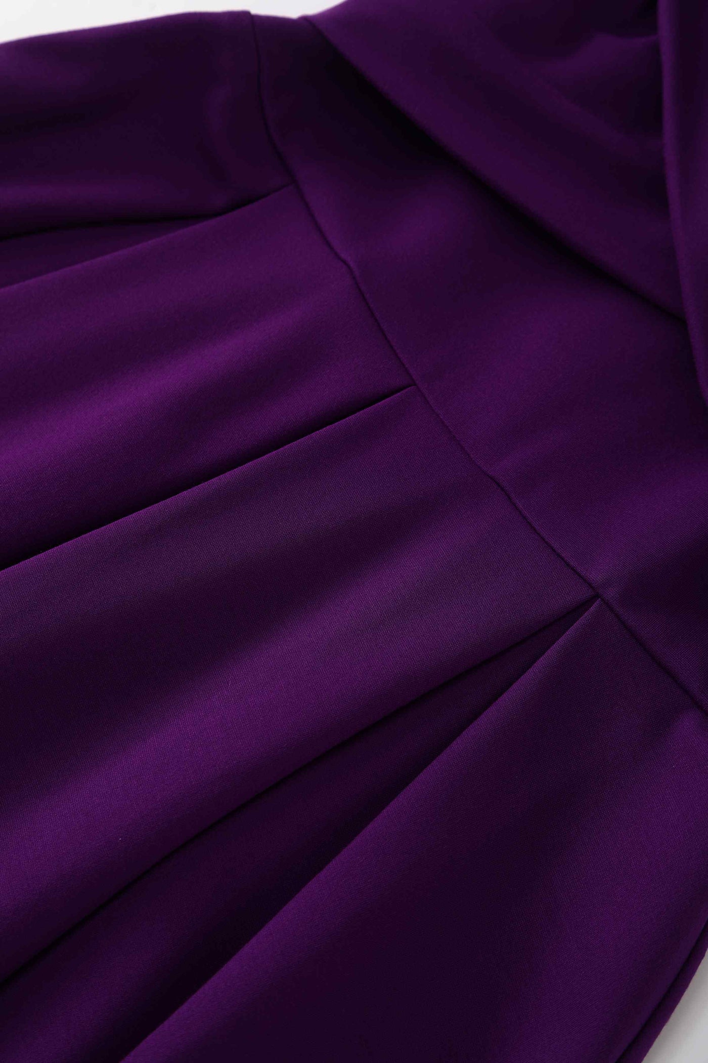 Close up view of Purple Off Shoulder Dress