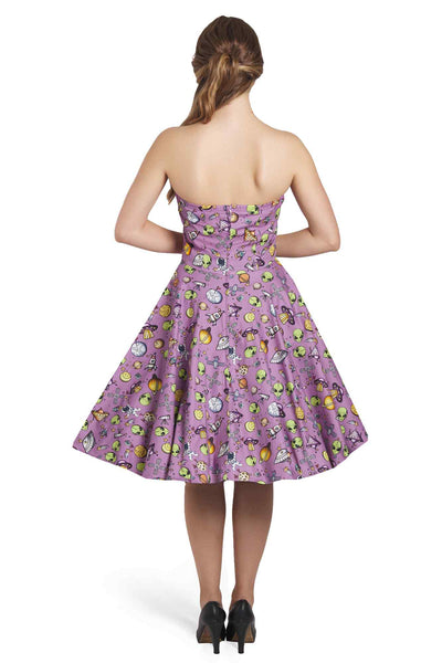 Model photo of Purple UFOs Strapless Dress