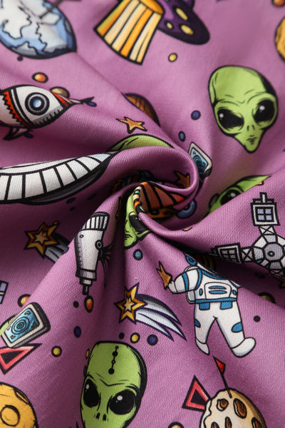 Purple UFOs Strapless Dress