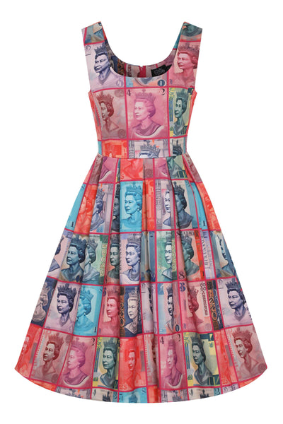 Amanda Queen Elizabeth II Flared Dress
