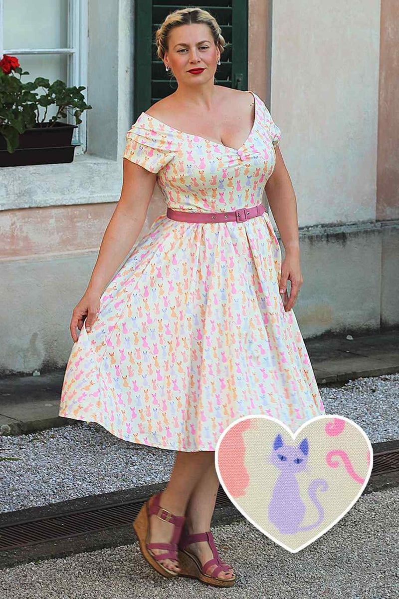 Rainbow cat dress online