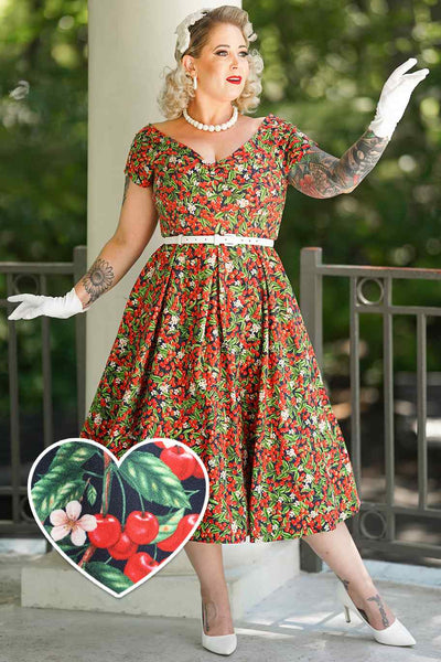 A model wearing Red Berry Off Shoulder Dress
