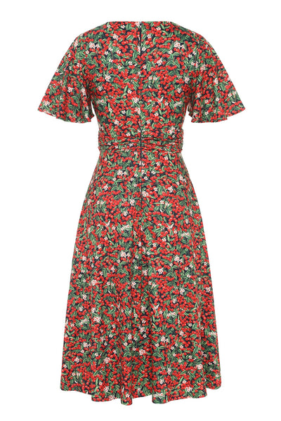 Back view of Red Berry Tea Dress